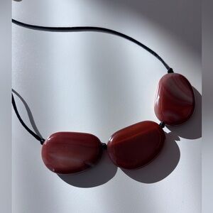 Statement Bean design agate Necklace